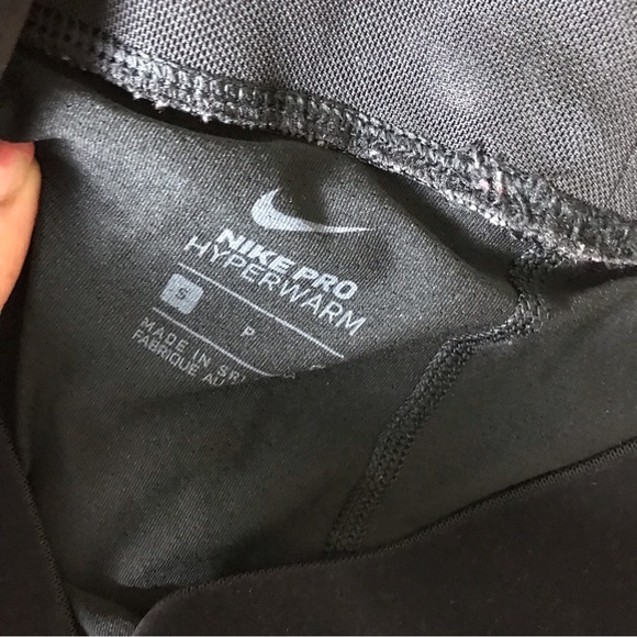 Nike Pro Hyperwarm Leggings Black/White - Picture 8 of 11